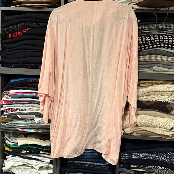 VINTAGE 1980s Pink Lace Open Cardigan - Picture 4 of 6